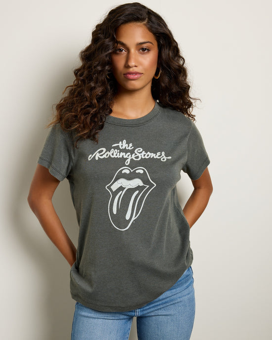 Vintage Black $|& Recycled Karma The Rolling Stones Graphic Tee - SOF Front