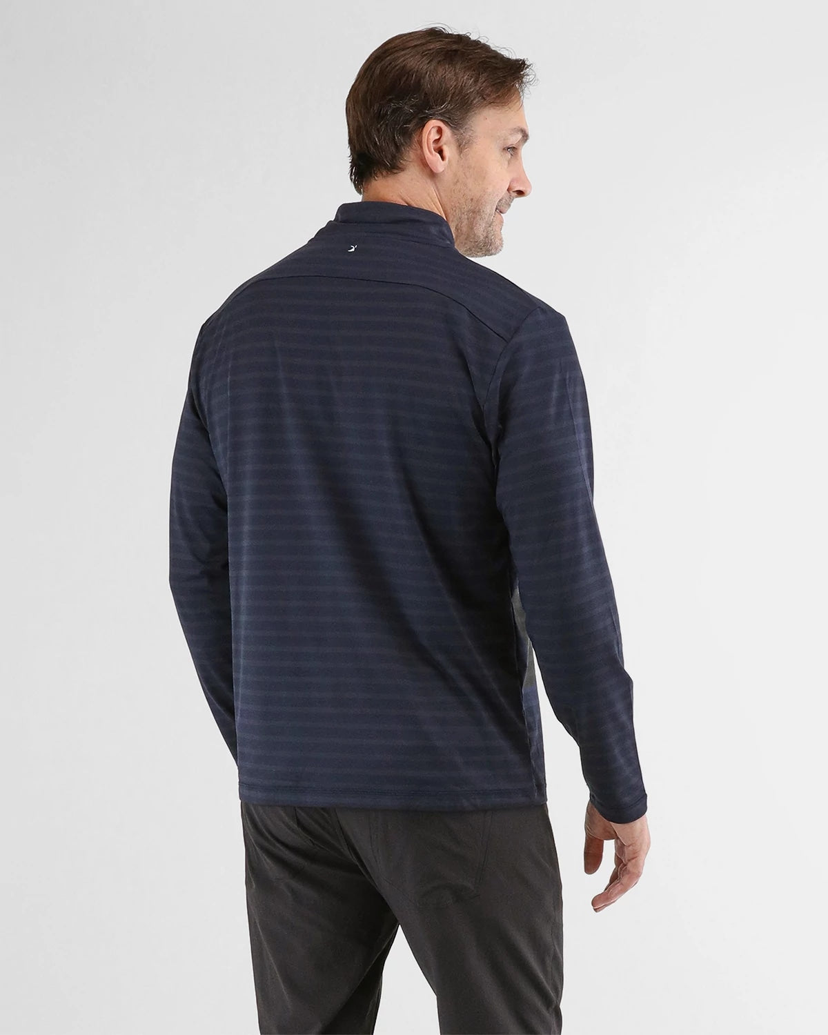 Navy/Navy Stipe $|& Glyder Tahoe 1/4 Zip - Hanger Side