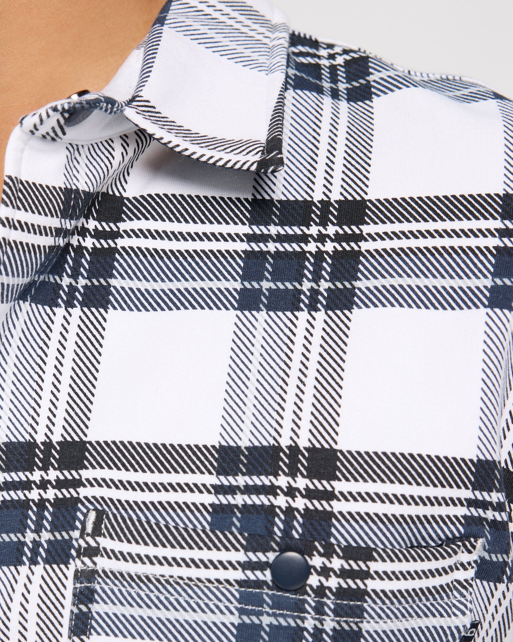 Navy/White Brandon Plaid $|& Glyder Trek Shirt - SOF Full Front