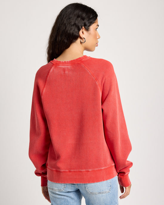 Red $|& Thread & Supply Jordan Adventure Long Sleeve Graphic Sweatshirt - SOF Back