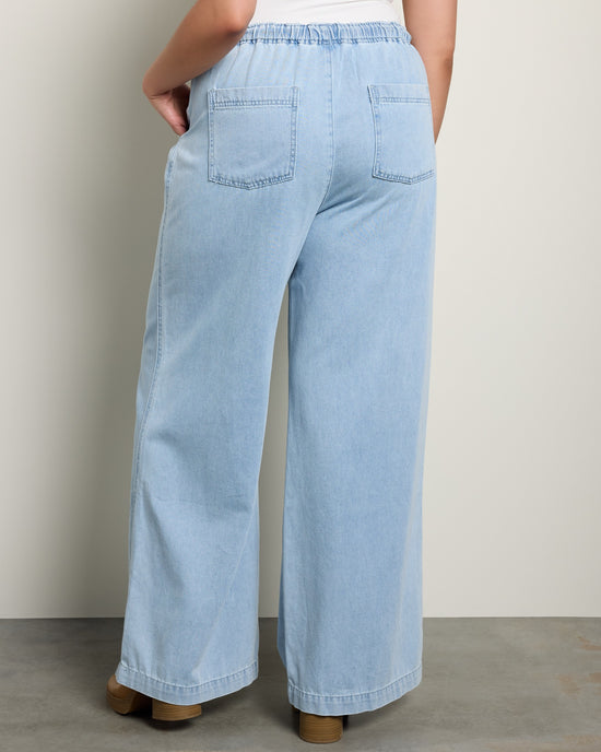 Isla Wash Blue $|& Thread & Supply Norman Lightweight Pant with Tie Waist - SOF Back