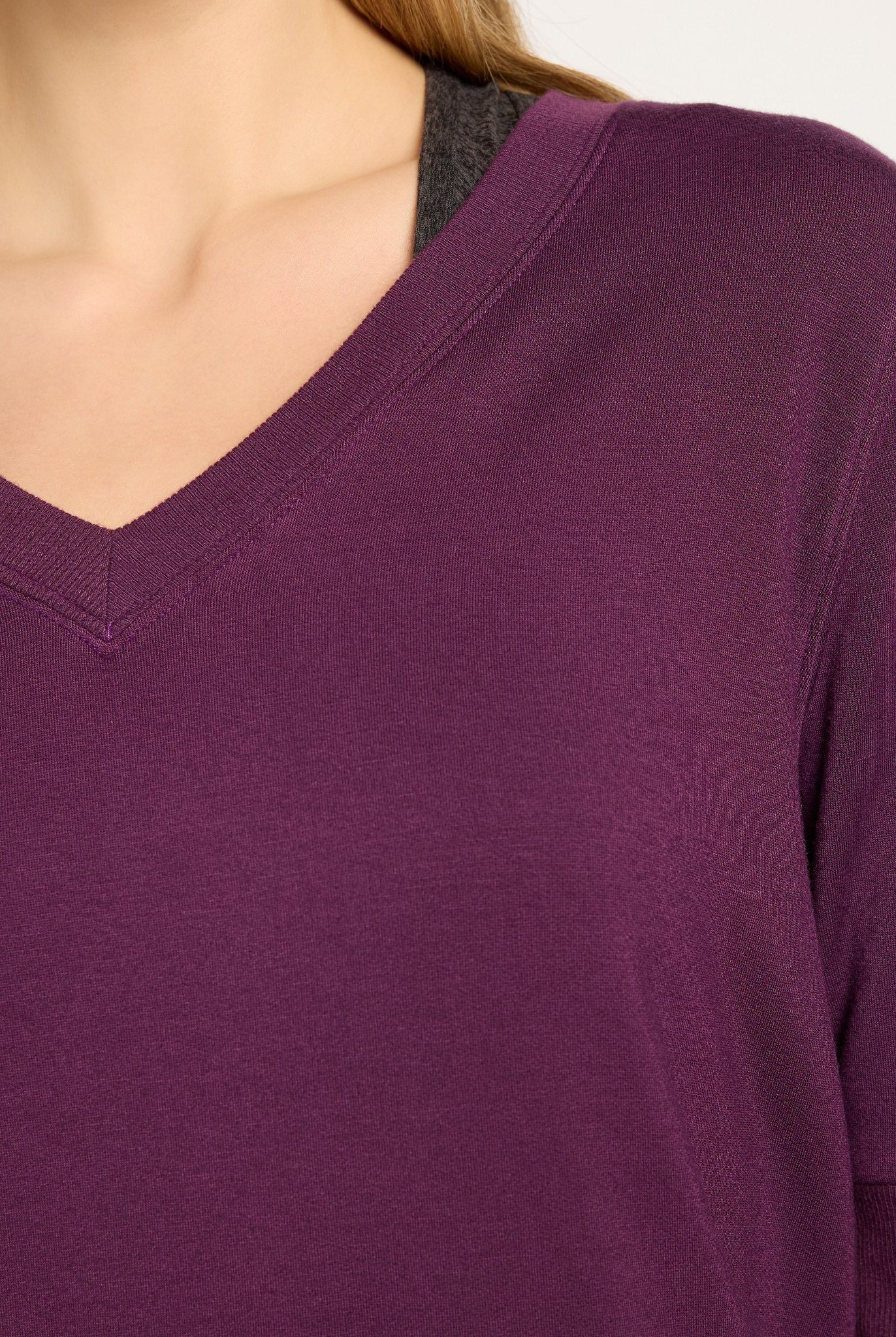 Amethyst $|& Interval Flex Fleece Short Sleeve Top - SOF Full Front