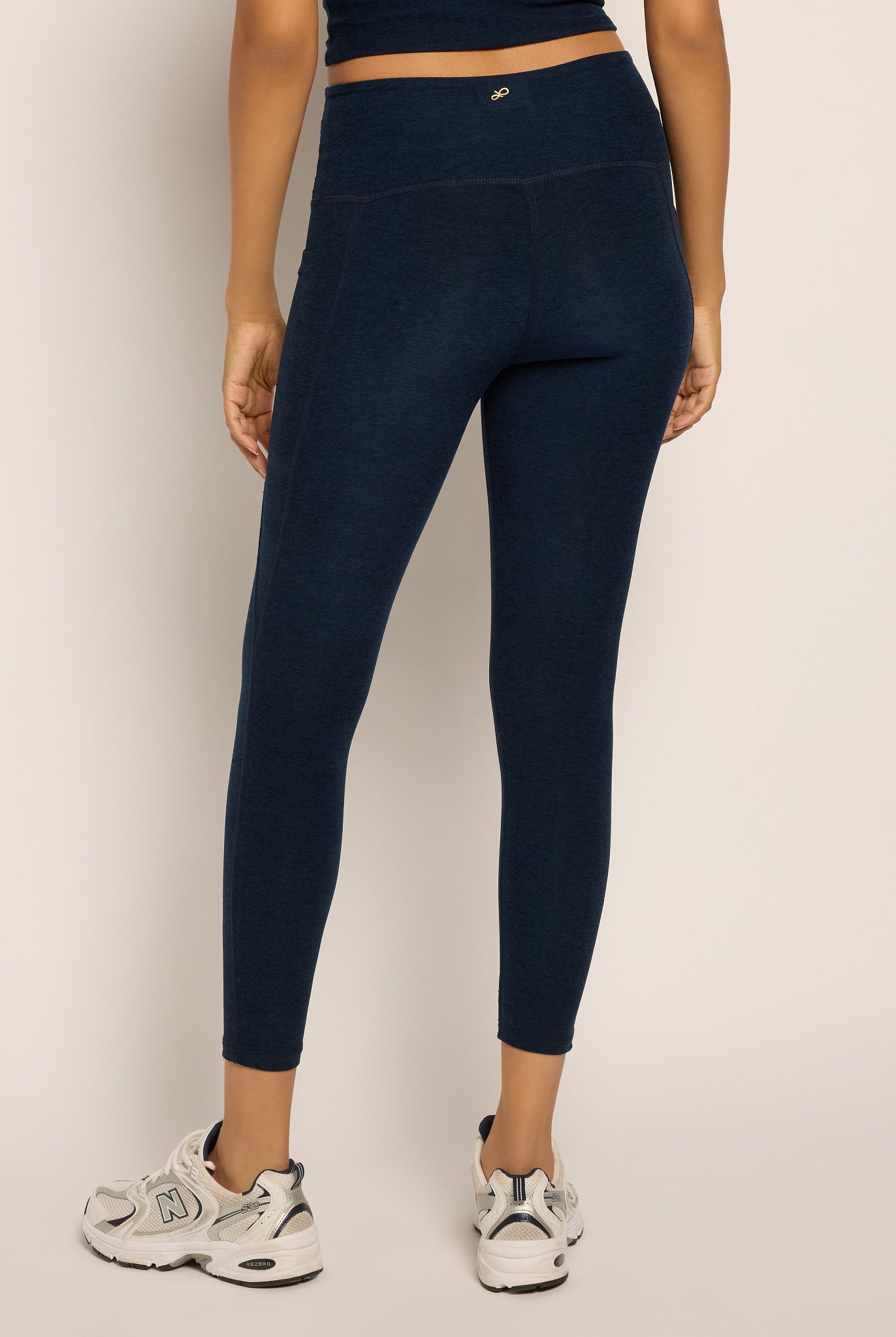 Ink Navy Heather $|& Interval FlowHeather Sculpt Pocket Legging - SOF Back