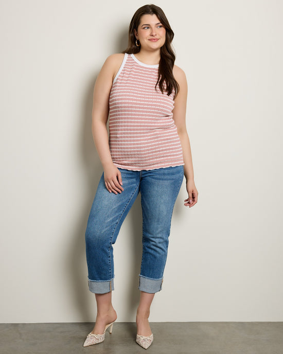 Blush/Natural $|& Loveappella Racer Tank - UGC On Fig