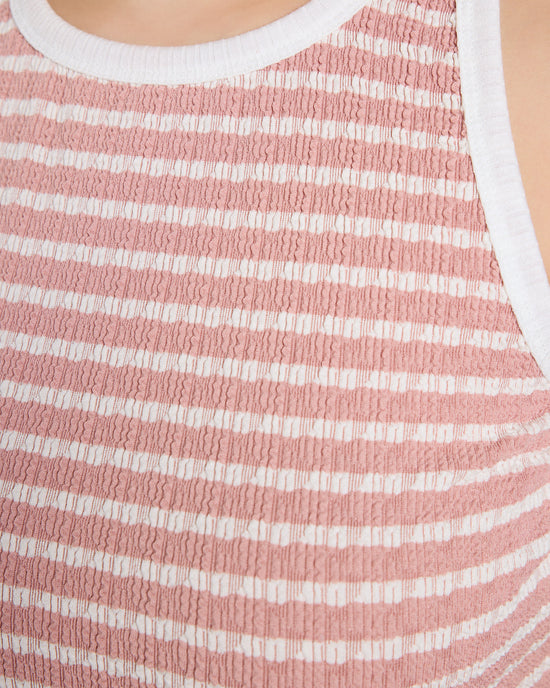 Blush/Natural $|& Loveappella Racer Tank - SOF Full Front