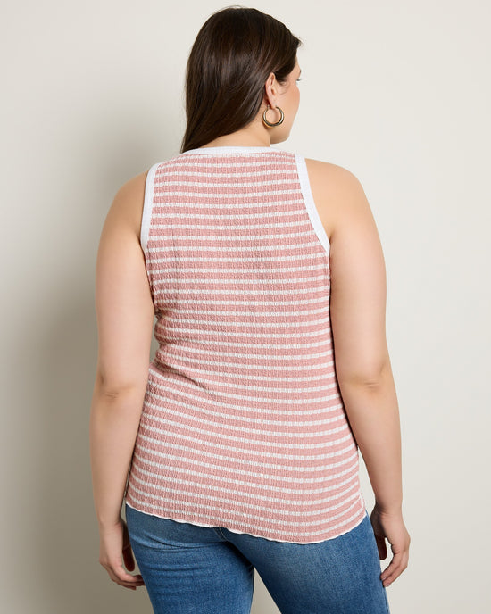 Blush/Natural $|& Loveappella Racer Tank - SOF Back