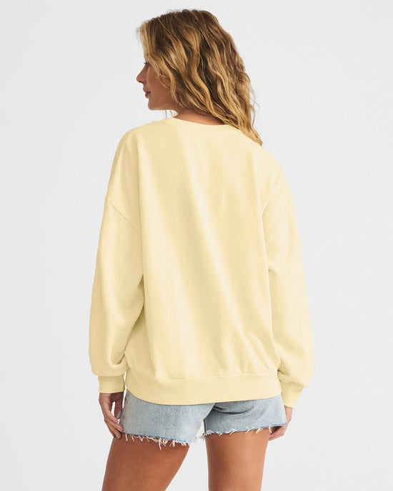Mellow Yellow $|& Z Supply Vacay Sunday Sweatshirt - Hanger Side