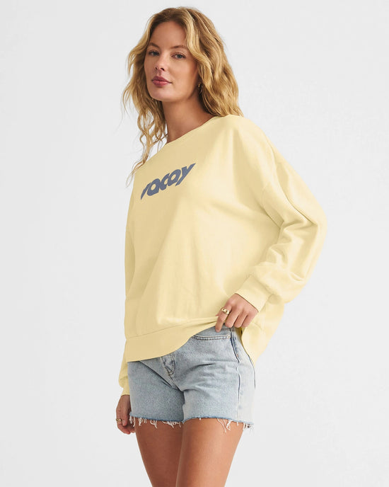 Mellow Yellow $|& Z Supply Vacay Sunday Sweatshirt - Hanger Front