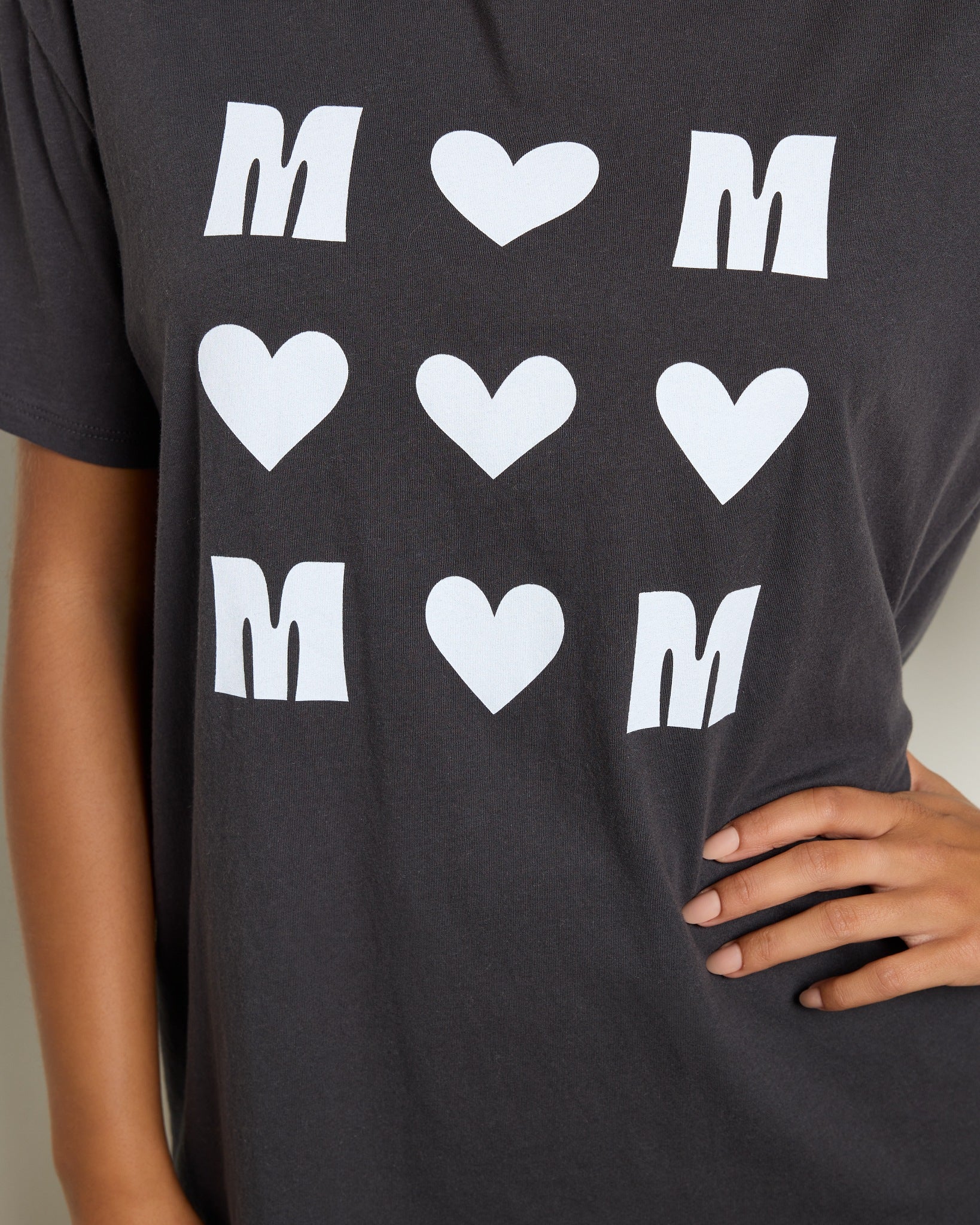 Black Sand $|& Z Supply Lounge Boyfriend Tic Tac Mom Tee - SOF Full Front