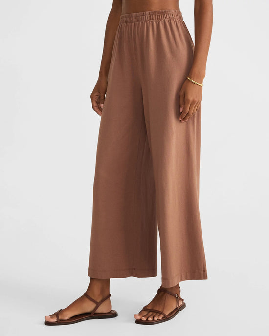 Teakwood $|& Z Supply Scout Jersey Flare Pant - Hanger Front