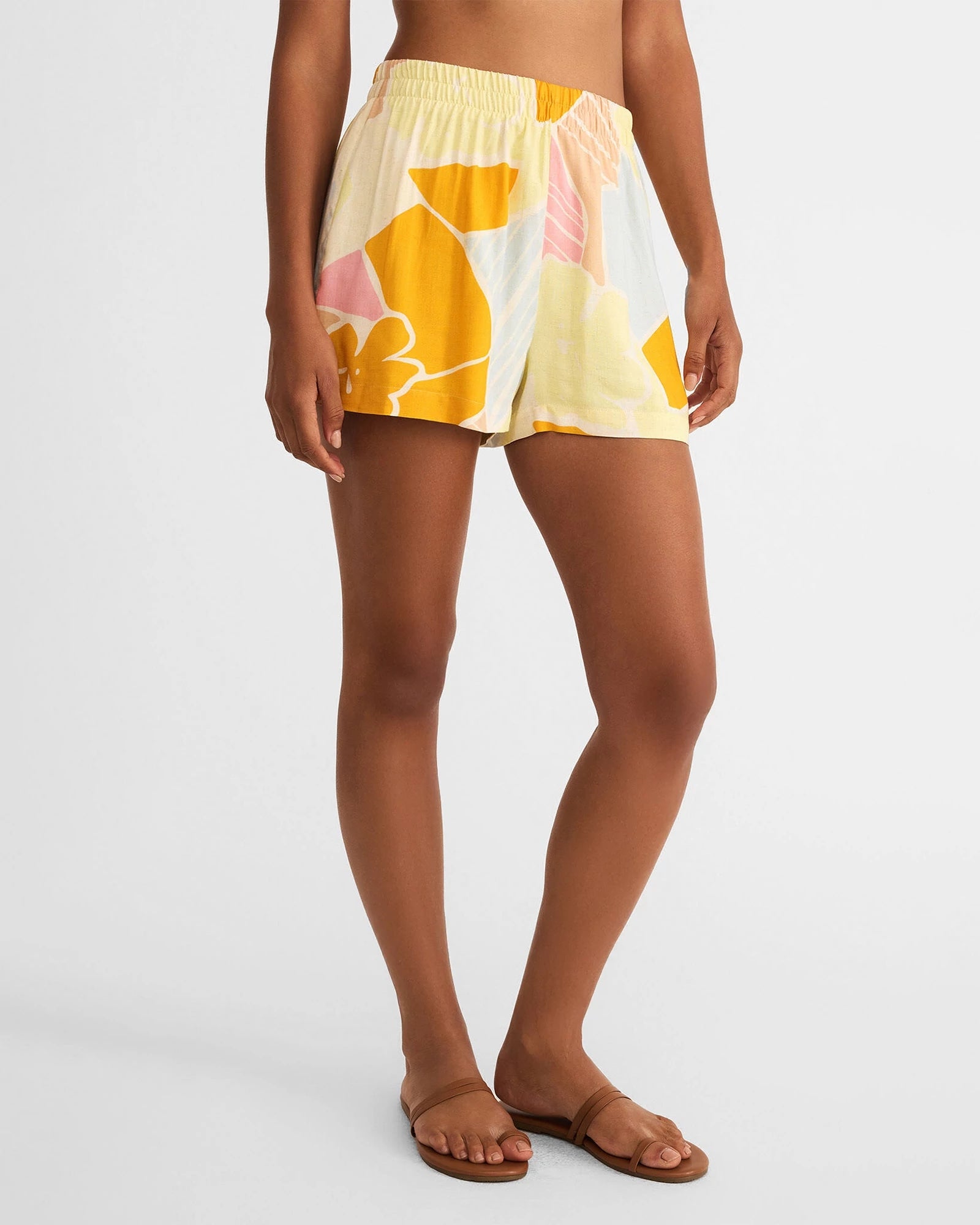 Mellow Yellow $|& Z Supply Scout Riviera Linen Short - Hanger Front