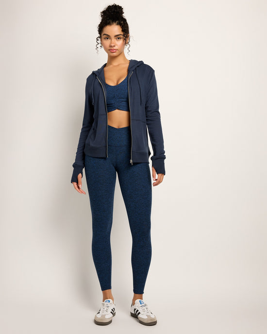 Mariner Midnight $|& Interval Hacci Zip Front Pocket Hoodie - UGC On Fig