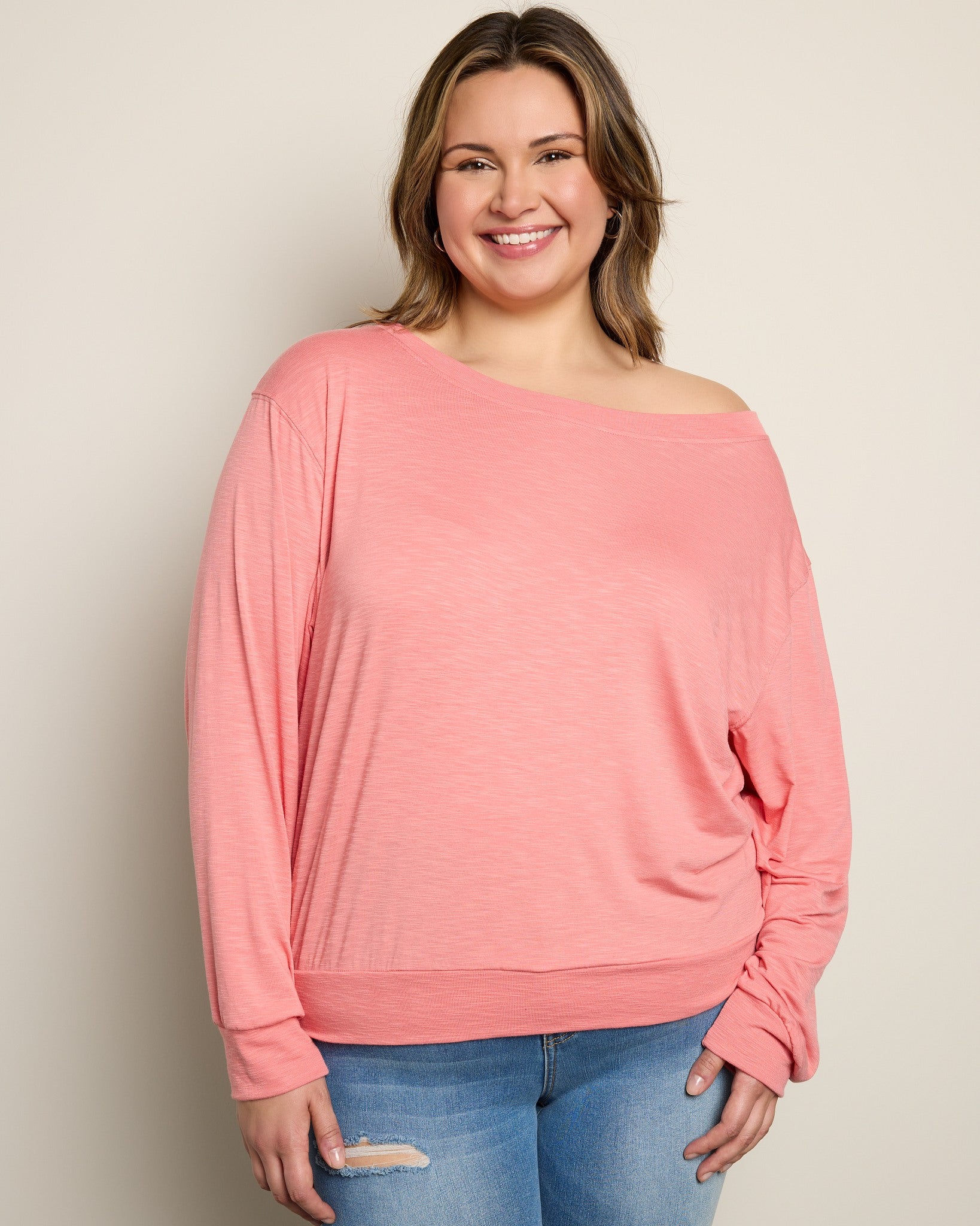 Sun Kissed $|& SEAS Brooksville Slub Off The Shoulder Top - SOF Front