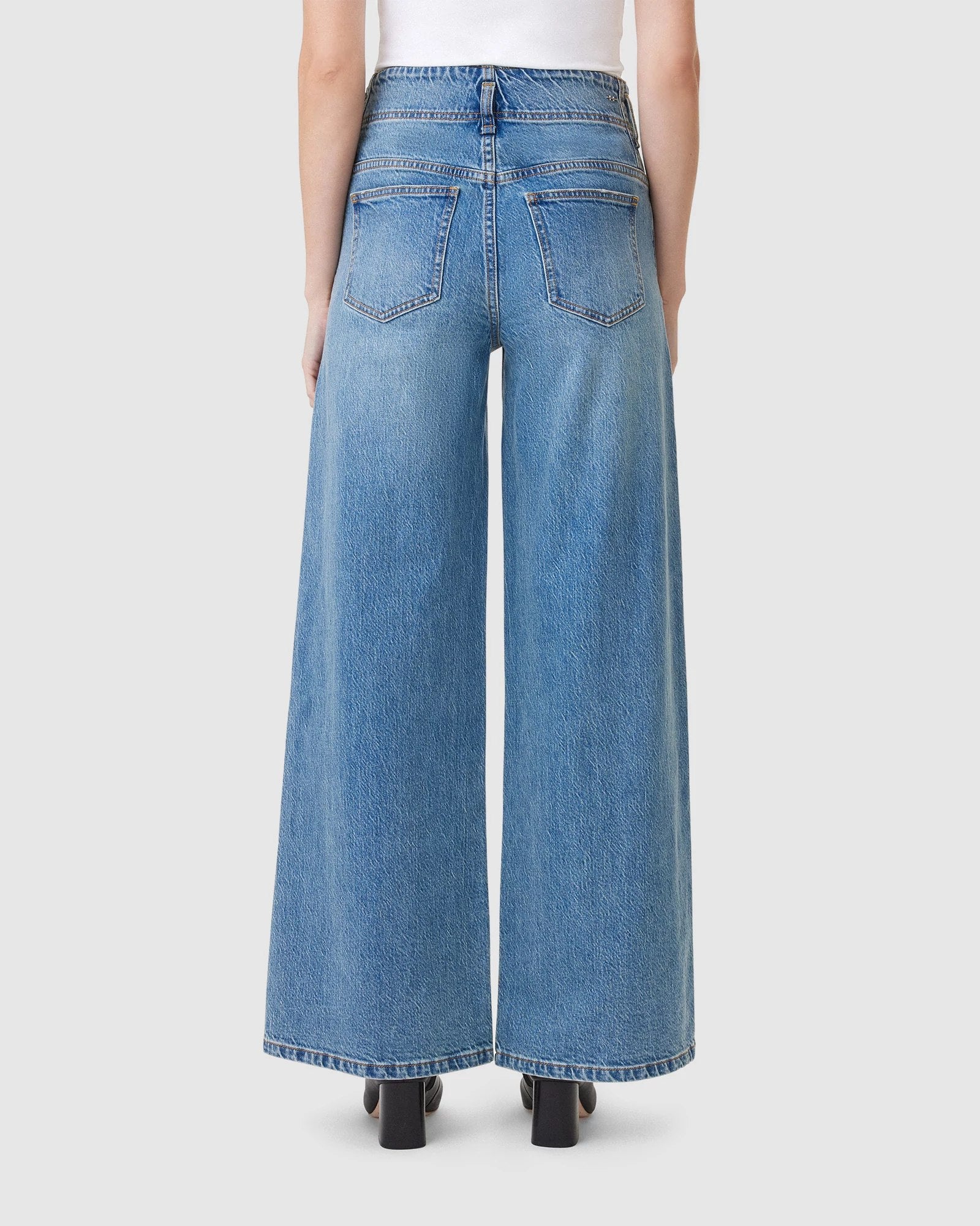 Ocean $|& Habitual Easton Super High Rise Wide Leg Jeans - VOF Back