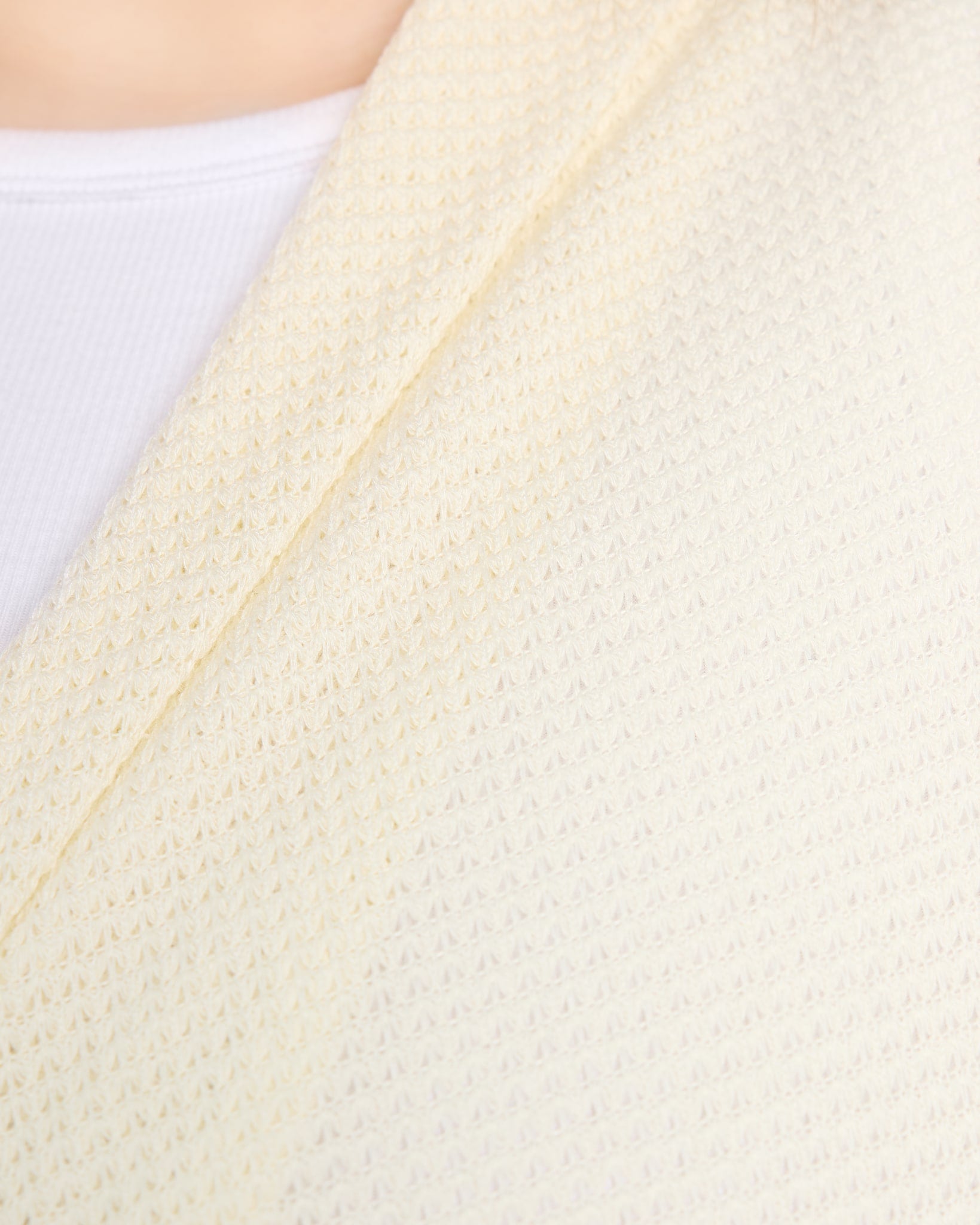 Cream $|& Bobeau Waterfall Cardigan - SOF Full Front