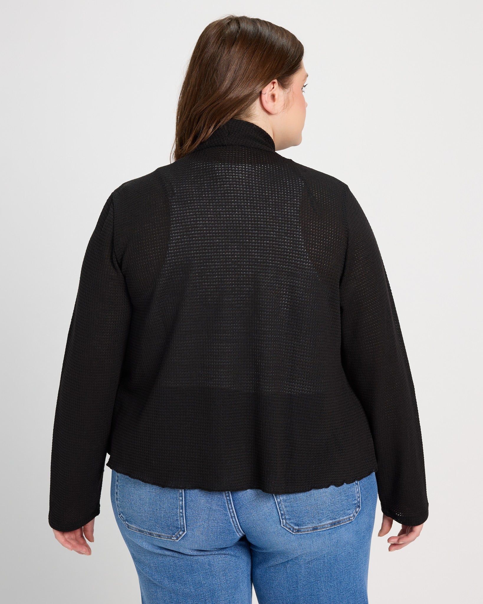 Black $|& Bobeau Tie Front Cardigan - SOF Back