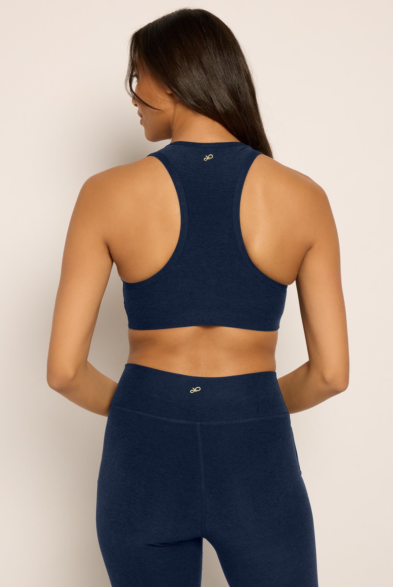 Ink Navy Heather $|& Interval FlowHeather Sculpt Enhearten Bra - SOF Back