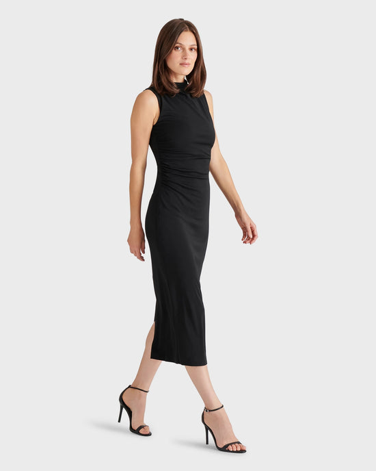 Black $|& Steve Madden Mo Midi Dress - Hanger Front