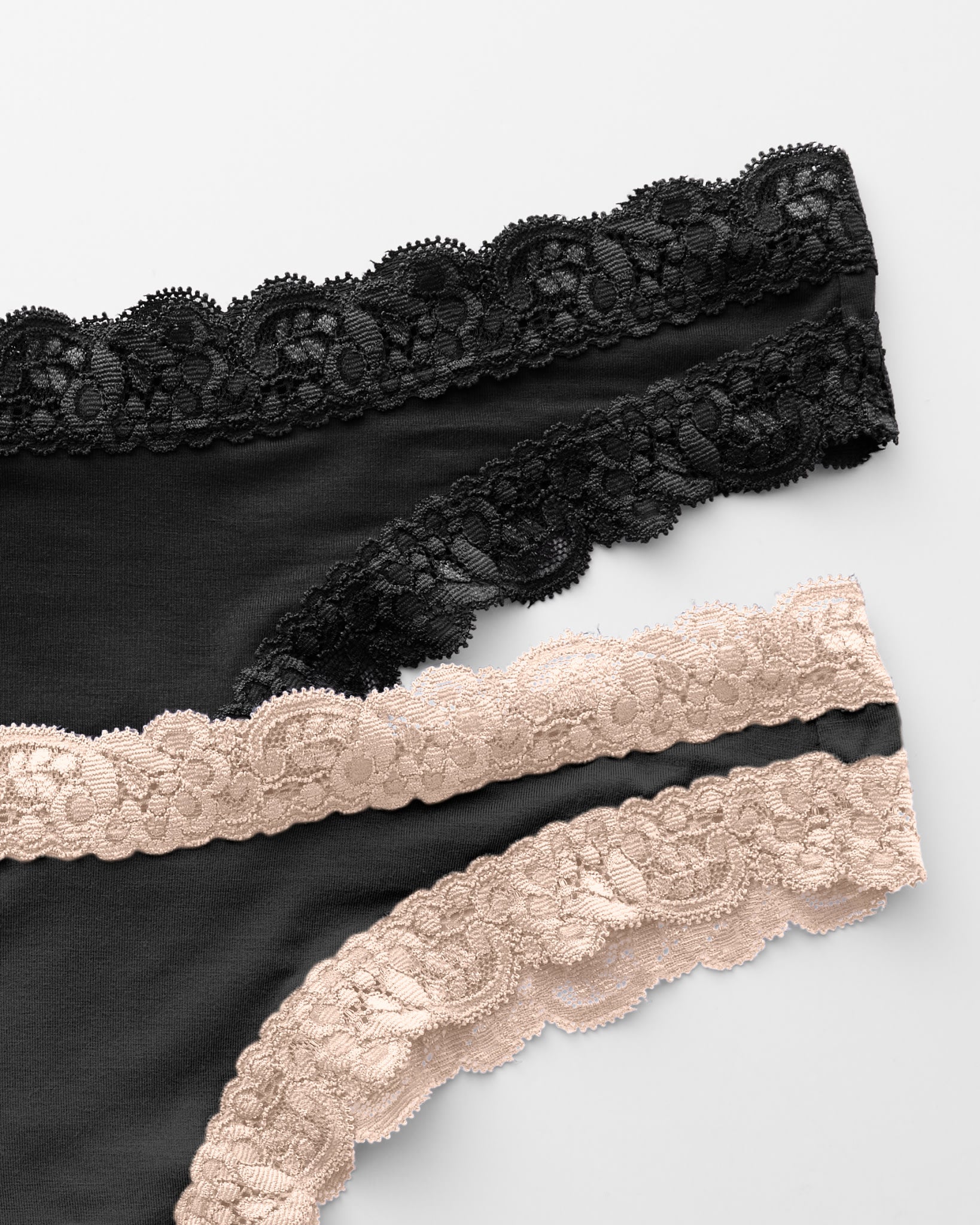 Black/Black Seashell 2 Pack $|& Fleur't The Iconic Thong - SOF Front