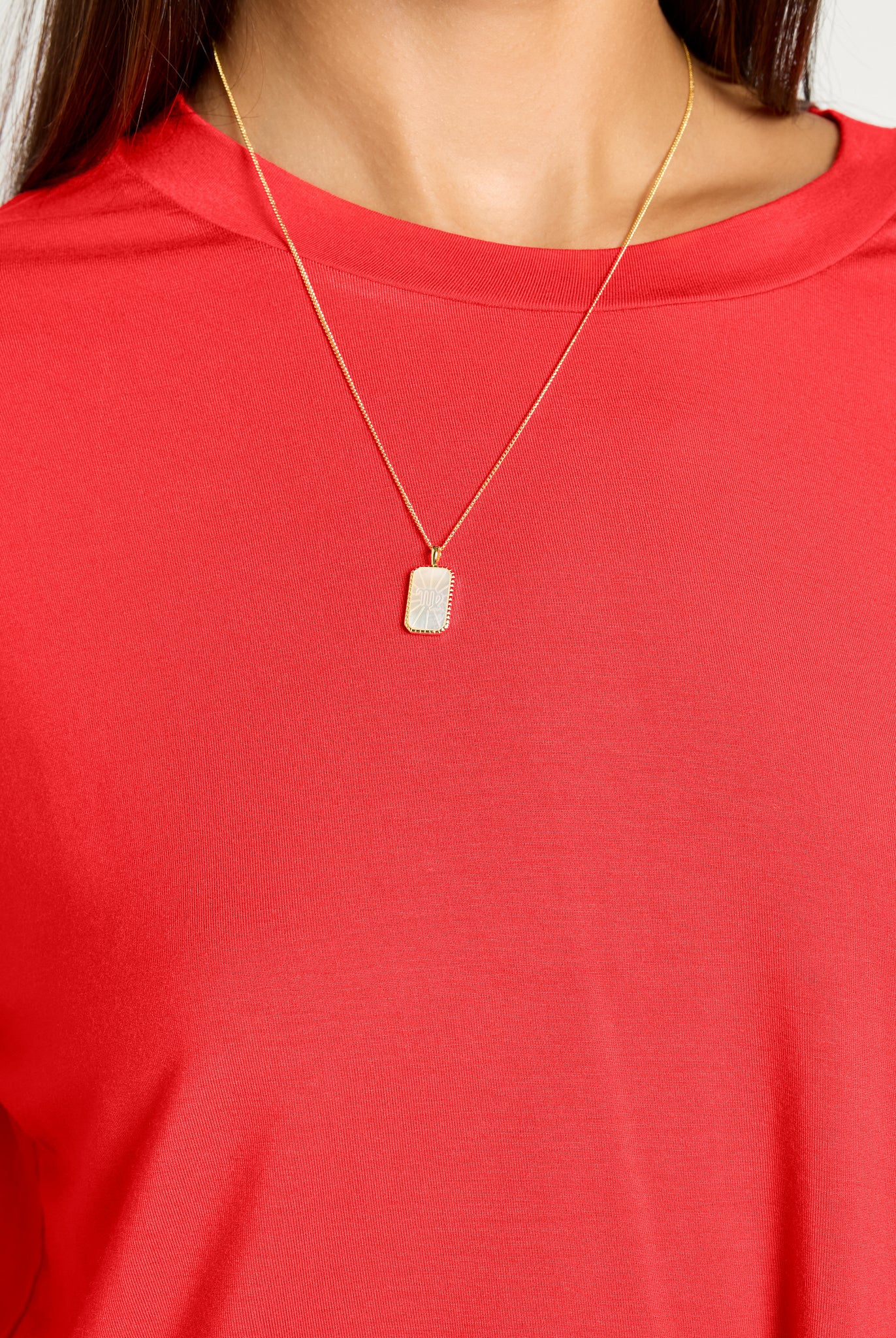 Pomegranate $|& SEAS Newport Cropped Tee - SOF Full Front