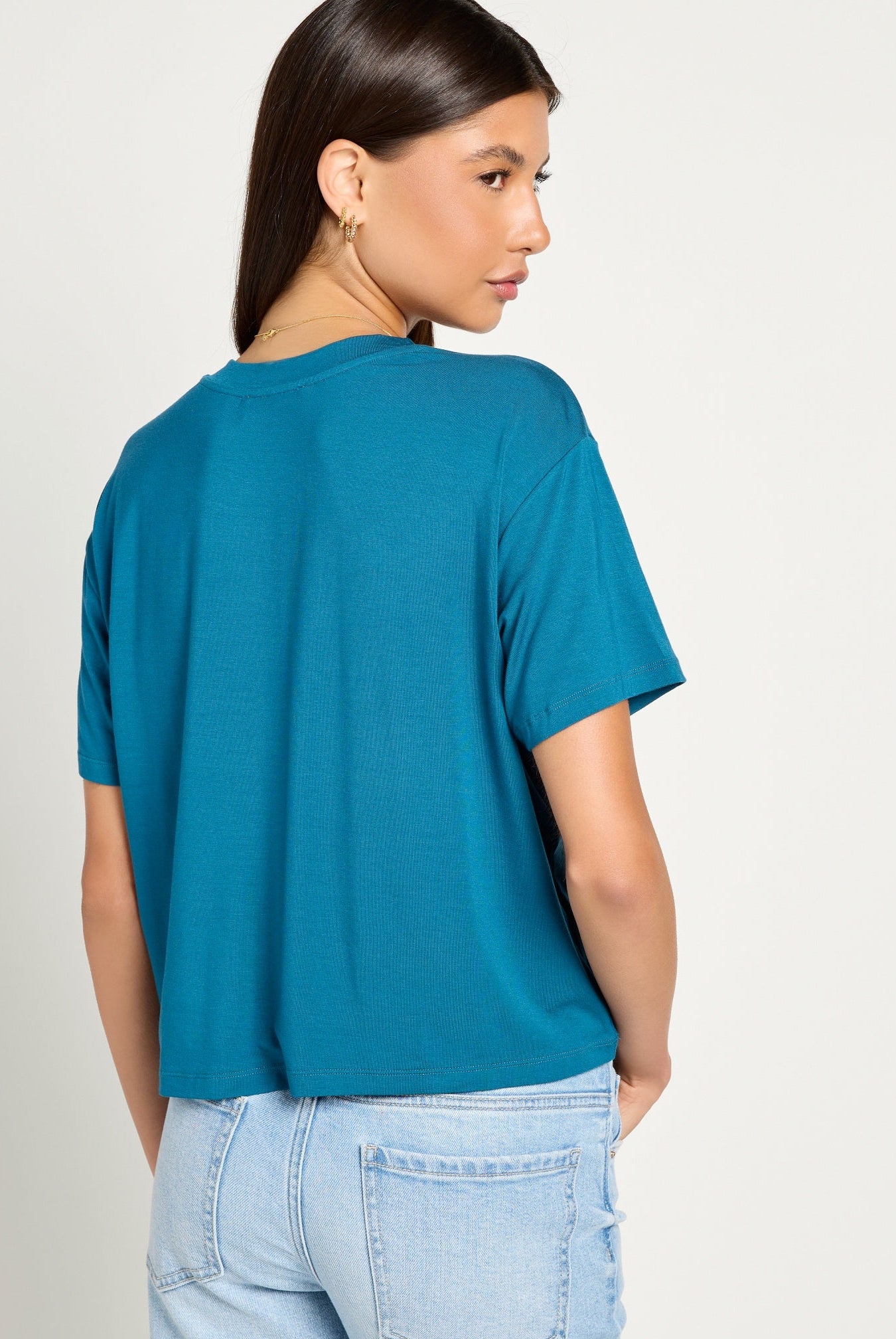 Deep Sea $|& SEAS Newport Cropped Tee - SOF Back