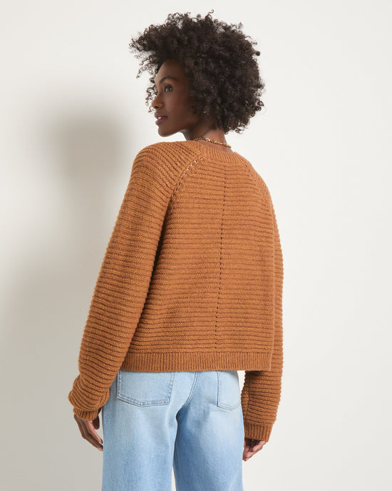 Sea Grass $|& SEAS Meadow V-Neck Cardigan - SOF Back