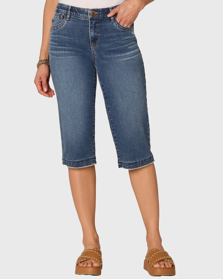 Blue Vintage $|& Democracy Absolution Skimmer With Frayed Hem - VOF Detail