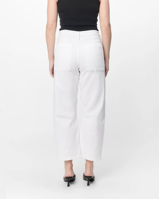 Summer White $|& Dear John Lasso High Rise Barrel Leg Jeans - Hanger Side