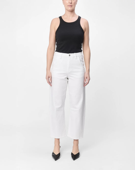 Summer White $|& Dear John Lasso High Rise Barrel Leg Jeans - VOF Detail