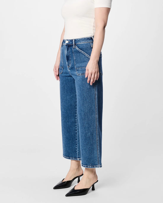 Ellis Blue $|& Dear John Audrey Super High Rise Wide Leg Jeans - Hanger Front