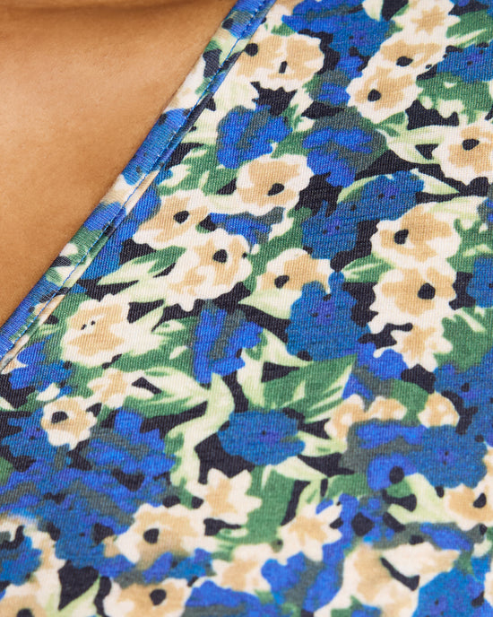 Blue Floral $|& Mikarose Morgan Wrap Maxi Dress - SOF Full Front