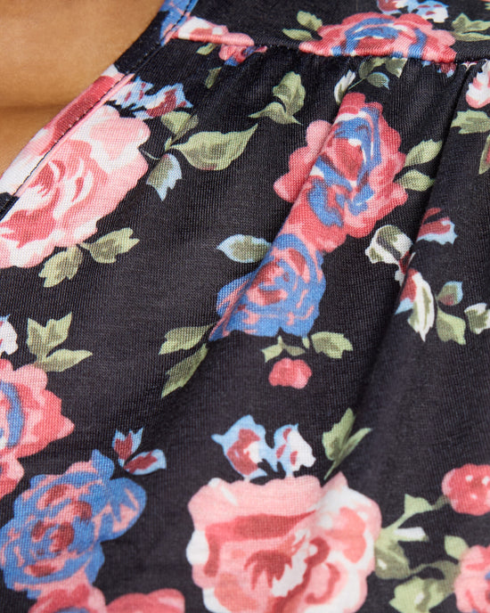 Black/Pink Floral $|& Mikarose Floral Janae Midi - SOF Full Front