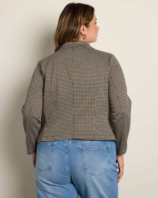 Black/Tan Check Black $|& Liverpool Open Front Blazer - SOF Back