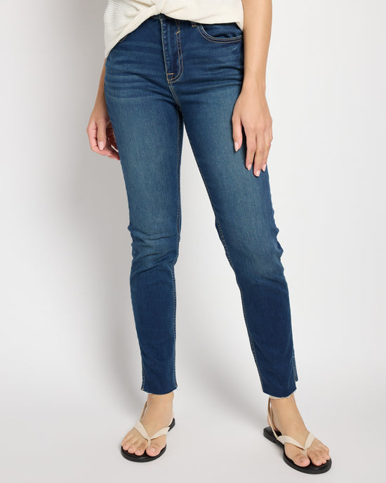 Dark Wash Blue $|& Vigoss Ace Skinny Jeans - SOF Front