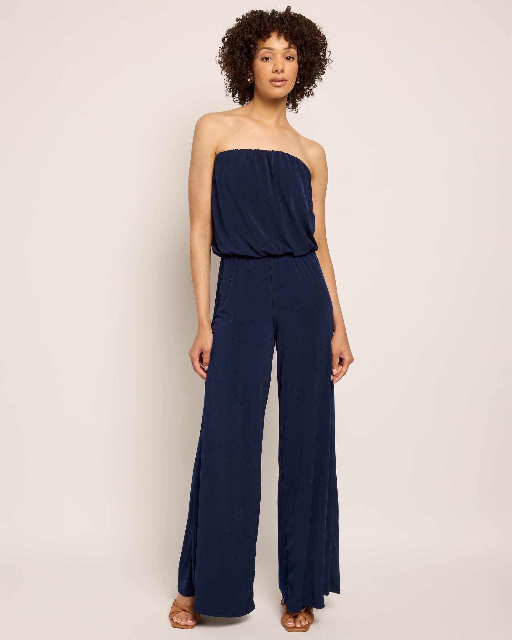 Black $|& Ariella Wide Leg Jumpsuit - SOF Front
