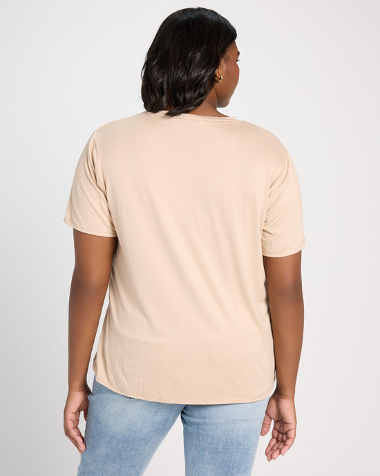 Taupe $|& Polagram Long Live Cowgirls Tee - SOF Back