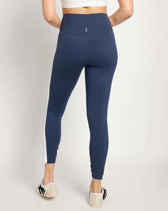 Navy Blue $|& Rhone Revive Colorblock 7/8 Legging - SOF Back