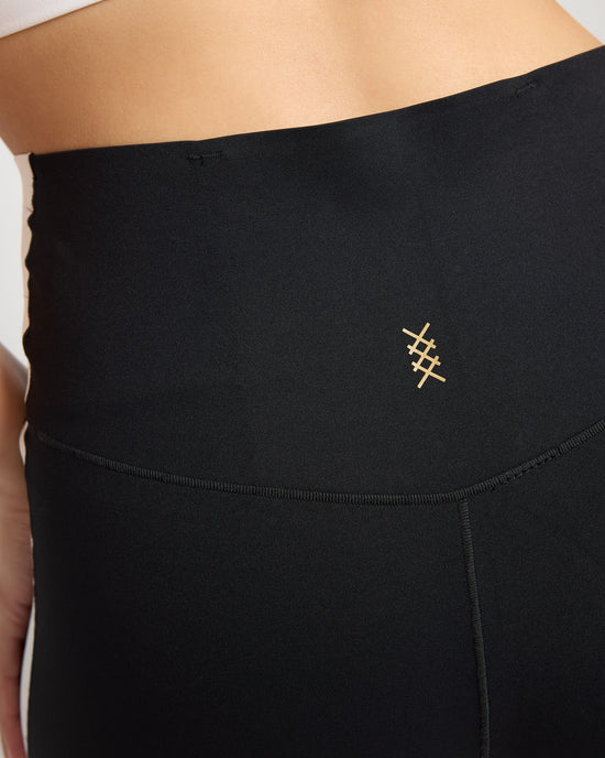 Black/Snow White $|& Rhone Revive Colorblock 7/8 Legging - SOF Full Front