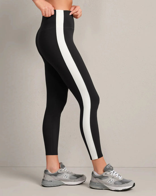 Black/Snow White $|& Rhone Revive Colorblock 7/8 Legging - Hanger Front