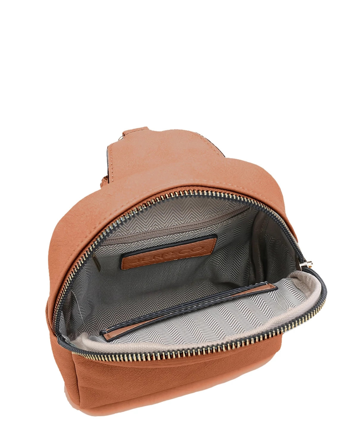 Brown $|& Jen & Co. Ellen Guitar Strap Sling Bag - Hanger Back