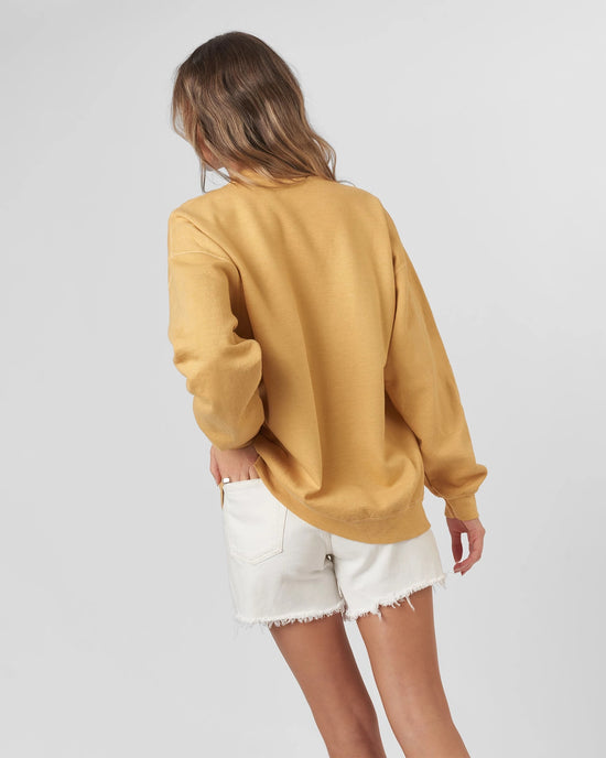 Ochre $|& Project Social T Flocked Mama Sweatshirt - Hanger Side