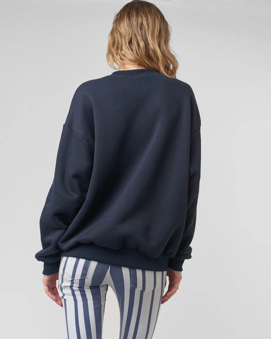Navy Blazer $|& Project Social T Flocked Mama Sweatshirt - Hanger Side