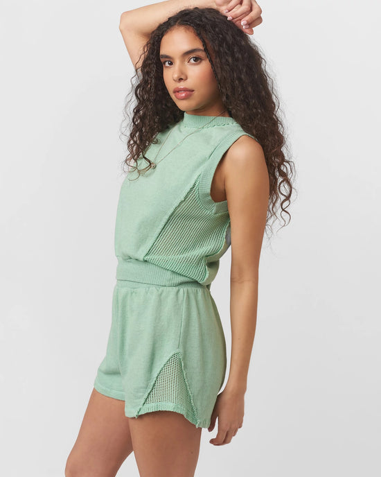 Mint Kiss $|& Project Social T Aster Seamed Tank - Hanger Front