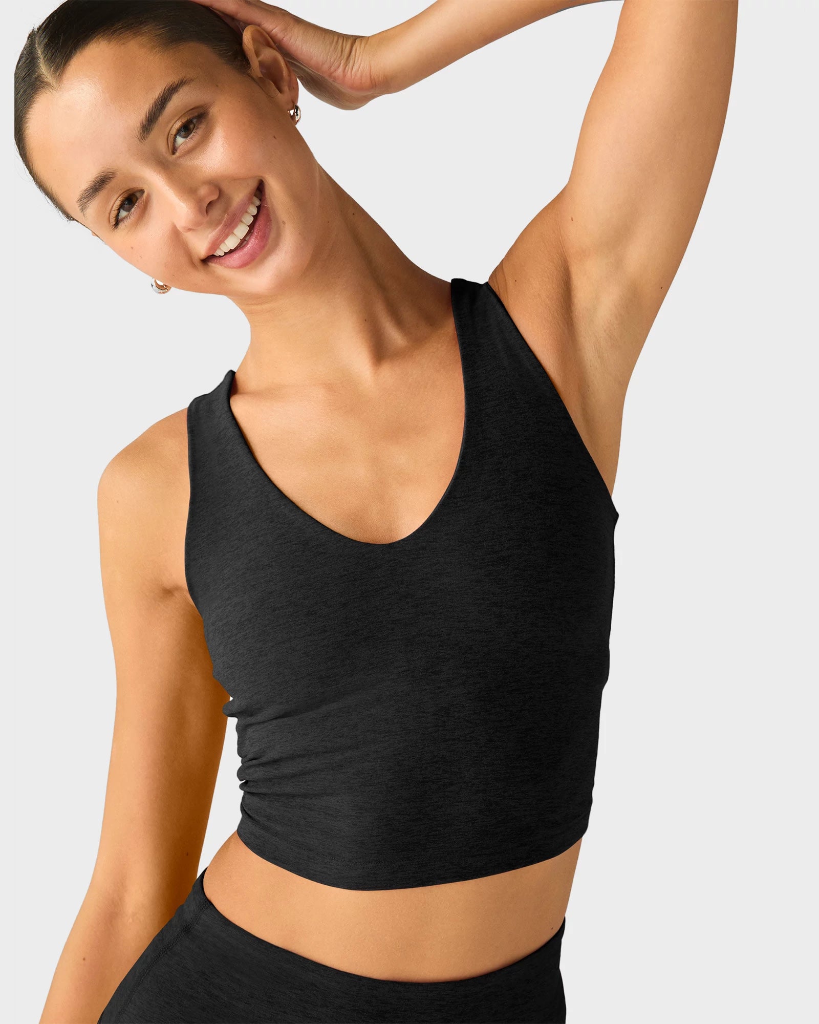 Darkest Night $|& Beyond Yoga Spacedye Good Day Cropped Tank - VOF Detail