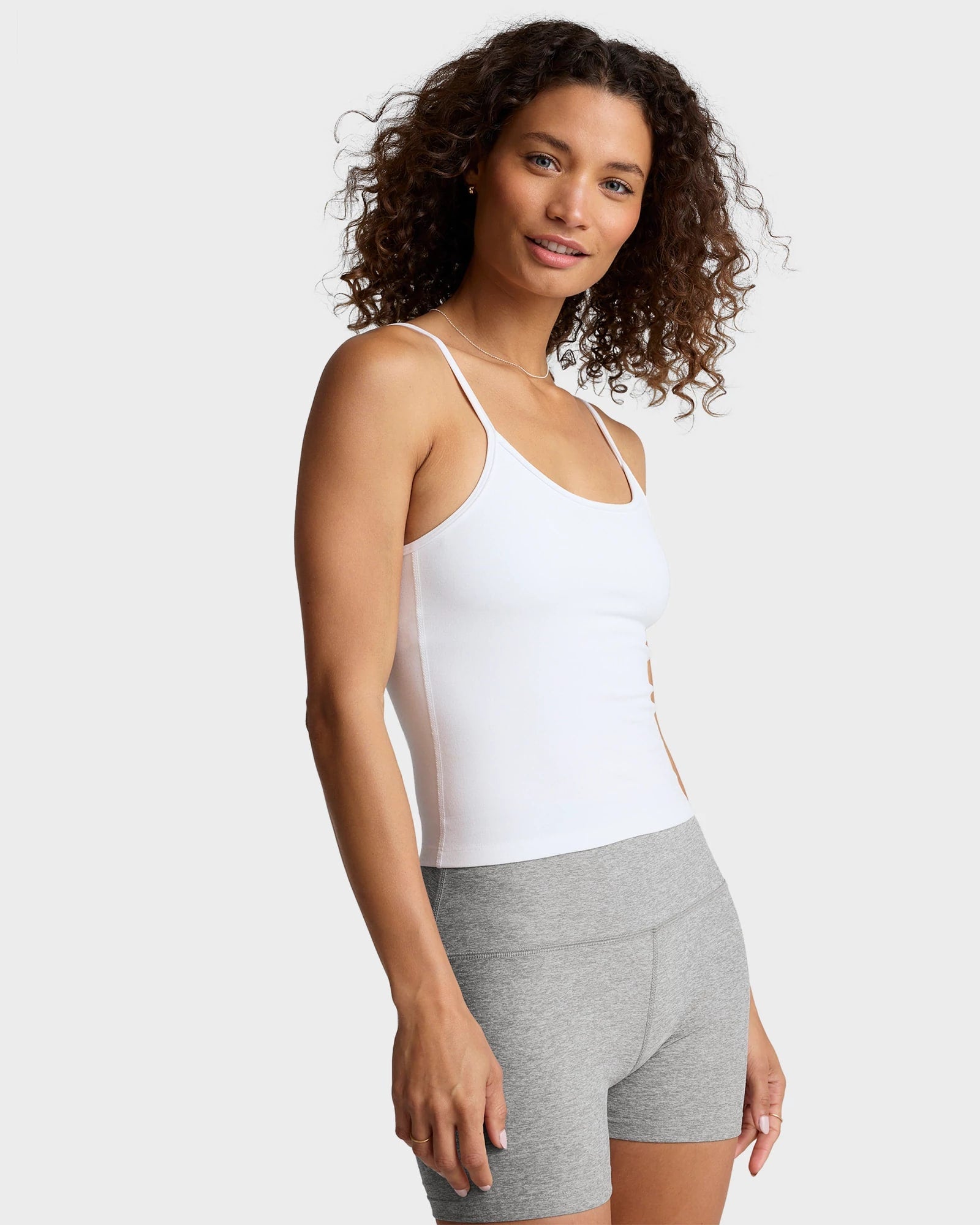 Cloud White $|& Beyond Yoga Spacedye Forever Tank - Hanger Front
