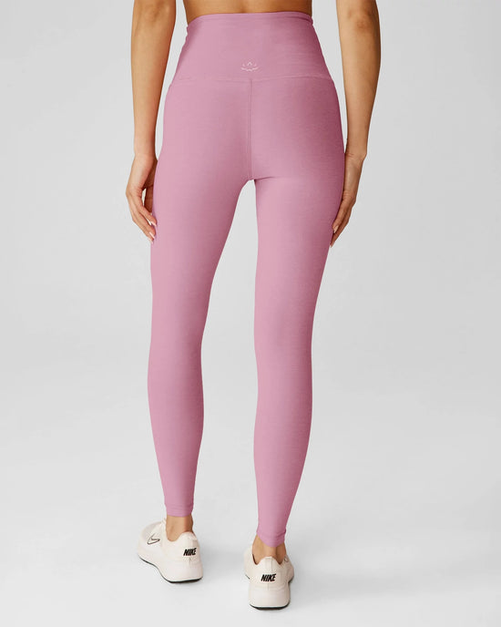 Pink Haze Heather $|& Beyond Yoga Spacedye Caught In The Midi High Waisted Legging - Hanger Side