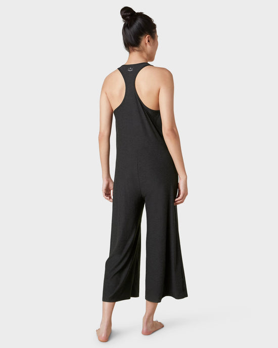 Darkest Night $|& Beyond Yoga Featherweight Hang Loose Jumpsuit - Hanger Side