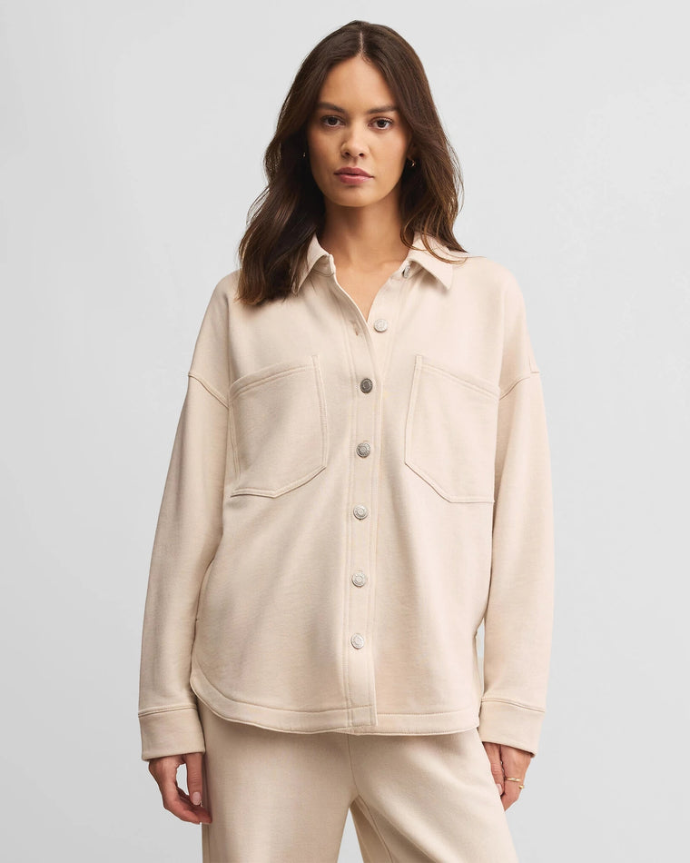 Crystal $|& Z Supply All Day Knit Denim Jacket - VOF Detail