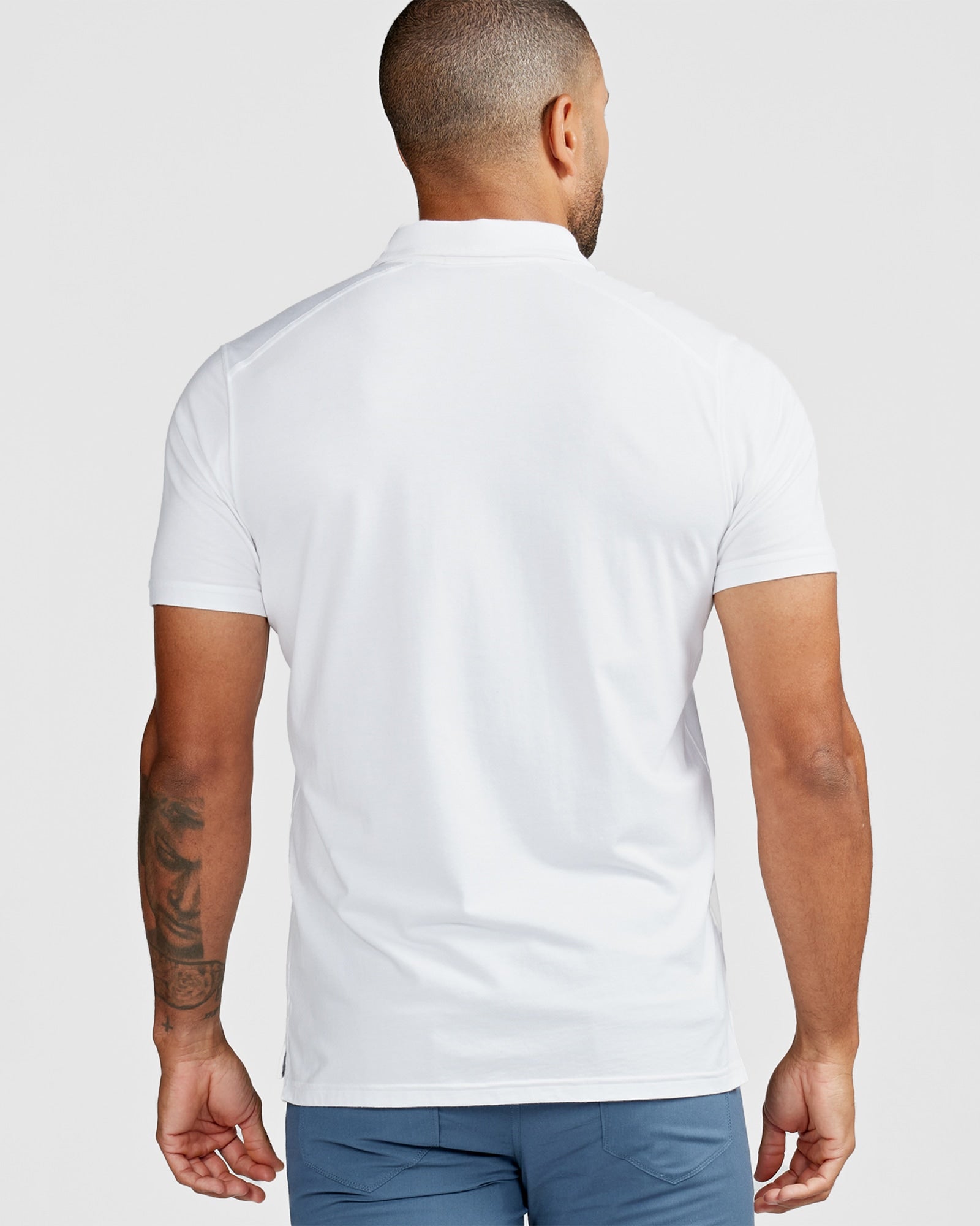 White $|& Tasc Everywear Polo - Hanger Side