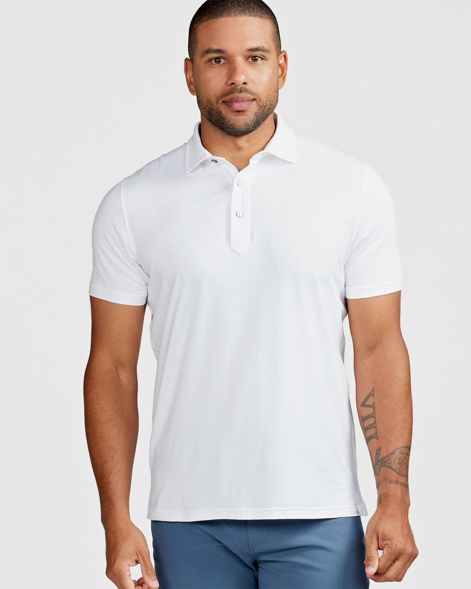 White $|& Tasc Everywear Polo - VOF Detail
